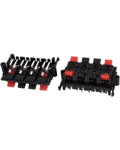 uxcell 2Pcs 64x35x21mm 8 Positions Push in Jack Spring Load Speaker Terminals