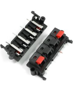 uxcell 2Pcs 4 Way Spring Clip Speaker Terminals Red Black 64 x 25mm