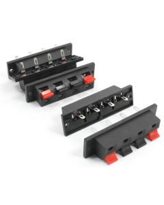 uxcell Single Row 4 Pin 4 Position Speaker Terminal Board Connectors 5 Pcs