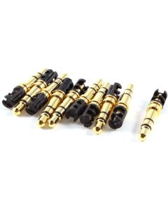 uxcell 10 Pcs 3.5mm Male Earphone Headphone Stereo Audio Jack Gold Tone
