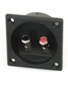 uxcell Square Shape Double Binding Post Type Speaker Box Terminal Cup Black