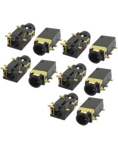 uxcell 10 Pcs 6 Pin 3.5mm Headphone Stereo Jack PCB Panel Mount Connector