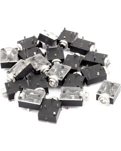 uxcell 20 Pcs PCB Panel Mount 5 Pin Female 3.5mm Earphone Audio Jack Socket
